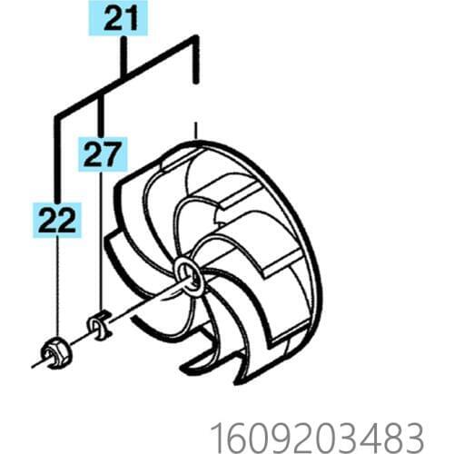 Fan Wheel for BOSCH GBL550 Manual blower 1609203483 Power Tool Accessories Electric tools part