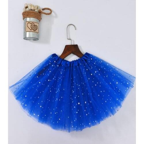 Children Baby Star Shine Dance Tutu Skirt For Girl Sequins 3 Layers Tulle Child Pettiskirt Children Chiffon for 3-8Y Girls