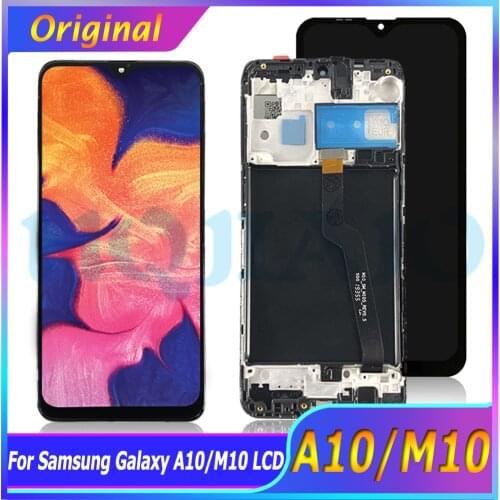 Original For Samsung Galaxy A10 Touch Screen A105 A105F SM-A105F 2019 LCD Digitizer Assembly With Frame Replacement M10 M105 LCD
