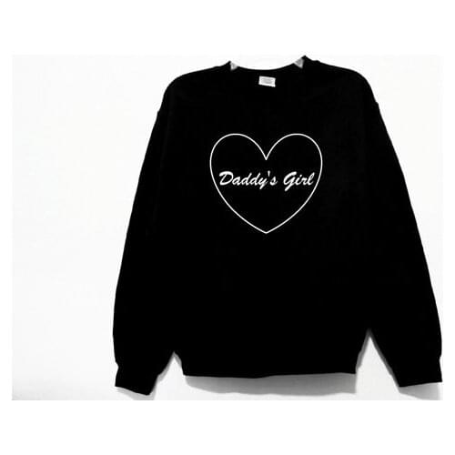 Jumper Moletom Do Tumblr Tops Daddy"s Girl Pink Sweatshirt Woman Tumblr Pullovers Blusa Tumblr Girl Sweatshirt