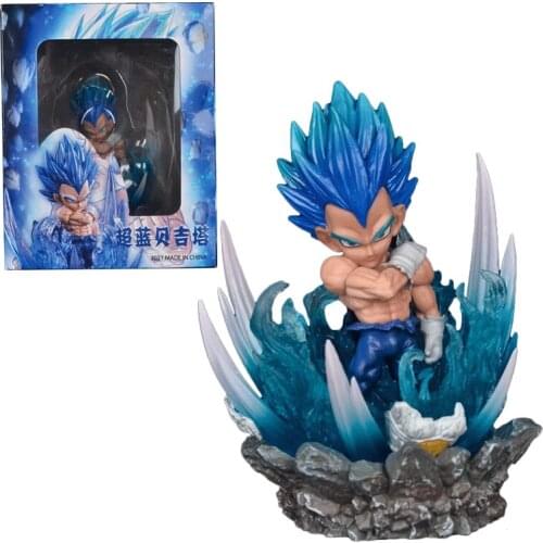 10cm Dragon Ball Vegeta Action figure with Led Light Dragon Ball Super Saiyan Vegeta Action Figure Model Toy