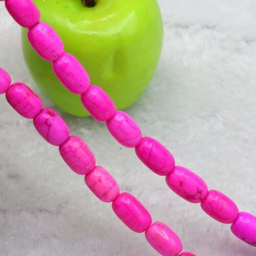 Rice shape Turkey Stone rose red 6x9mm loose beads 15" 2 piece/lot DIY fit jewelry making wholesale
