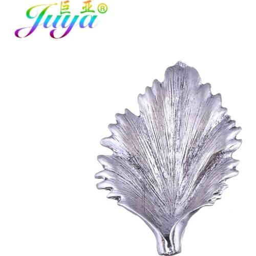 Juya DIY Jewelry Findings Antique Gold/Silver Color Leaf Charms Bead Caps For Women Tassels Jewelry Earring Necklace Making