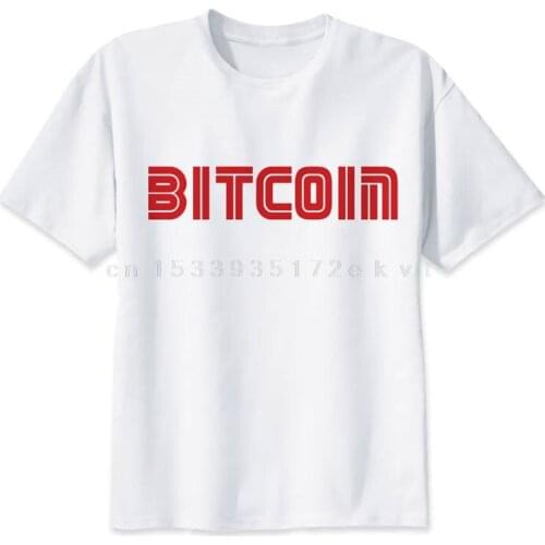 Bitcoin t shirt men cartoon cool funny white tshirt print T-shirt men Tees M8008