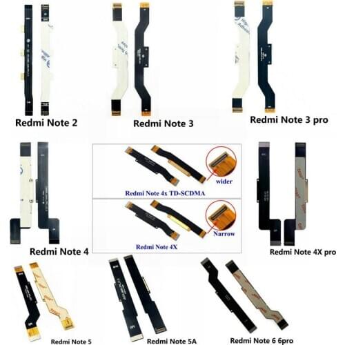 New Main Motherboard Connector Flex Cable Replacement Parts For Xiaomi Redmi Note 2 3 4 4X 4Xpro 5 5A 6 7 8 pro