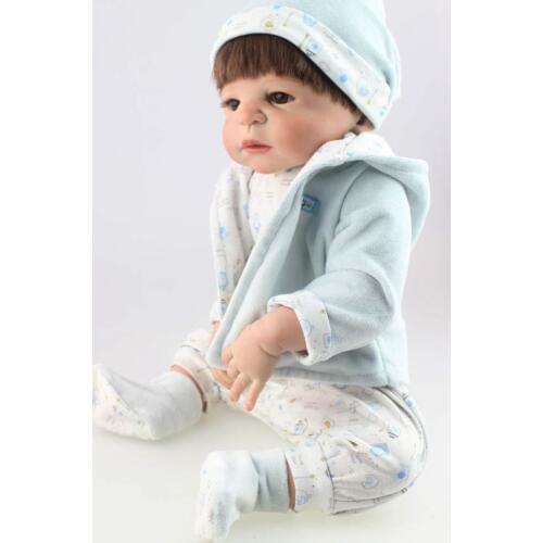 Bebes reborn NPK boy dolls 22" full silicone body reborn baby real alive children gift toy dolls can bathe bonecas reborn