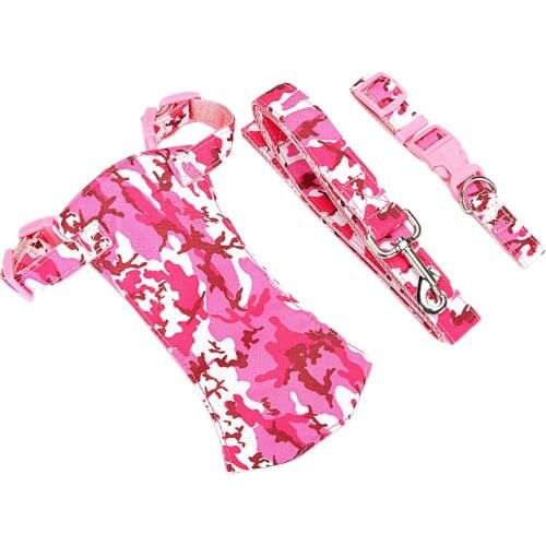 Cute Pet Dog Harness Traction Vest Leash Harness Set Outdoor Wear Clothes