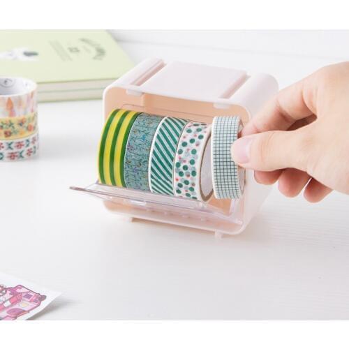Kawaii Cute Masking Tape Dispenser Washi Tape Storage Organizer School Office Supplies DIY Bullet Journal Stationery sl1862
