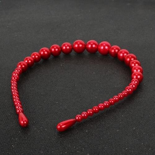 New Imitation Pearl Headband Beads Hairband for Women Elegant Beaded Hair Bands Hoop Headbands Girls Hair Accessories