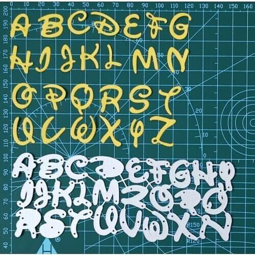 New Design Uppercase Alphabet Letters Metal Cutting Dies Stencil Scrapbooking DIY Album Stamp Paper Card Embossing Decor Craft