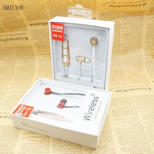 Original SMILYOU T9 Fashion Sport Earphone Stereo Bluetooth Wireless Earphones Magnetic Headset For iPhone Samsung Music Player