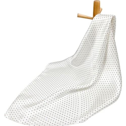 High-quality Pure Silk Scarf Women Bandana Female Hair Scarf Womens Natural Silk Square Head Scarf for Lady Polka Dots SBS005