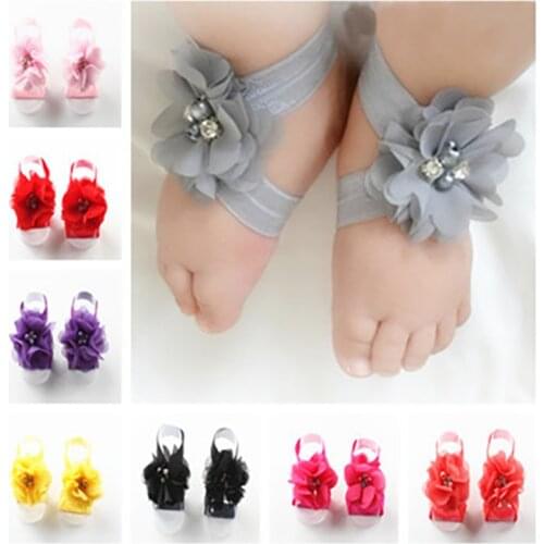 Baby Girl Headband Infant Hair Accessories Foot Bows Newborn Headwear Tiara Headwrap Floral Gift Toddlers Bandage Ribbon Flower