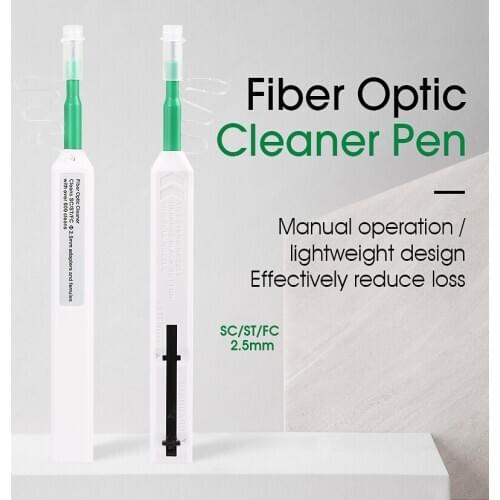 Fiber Optic Cleaner Pen Anti Static 800 times SC Adapter Connector cleaning tool 2.5mm Universal Fiber Optic Cleaning Pen