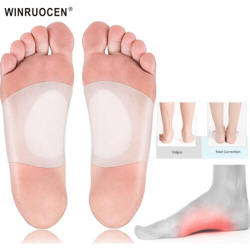New Silicone Insole Flat Foot Arch Support Orthopedic O-Type Leg Foot Valgus Correction Non Slip Women Men Insoles Feet Care