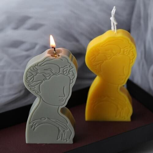 Human Head Candle Silicone Mold Handmade Three-Dimensional Mold Diy Material Silicone Mold Simple Characters Candles