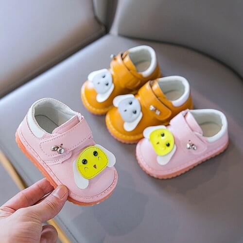 20221 Baby Shoes Soft Bottom Breathable Non-slip Boys and Girls Single Shoes Anti-kick Toddler Shoes All-match 16-20 Cute Flats