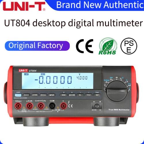 UNI-T UT804 LCD Display Bench Type Digital Multimeters Volt Amp Ohm Capacitance Hz 39999 Counts Tester High-Accuracy