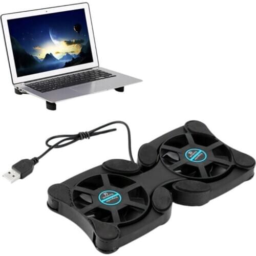 USB Cooling Pad Cooler Fan Cooling Charging Board 2 Fan Mute Radiator Controller Heat Sink Portable Computer Notebook Cooler