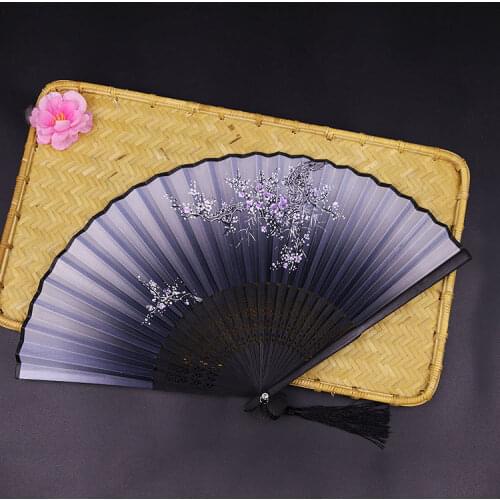 Fan folding fan Chinese style dance fan summer folding fan handheld fan foldable travel fan
