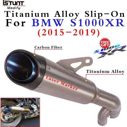 For BMW S1000XR 2015 2016 2017 2018 2019 Motorcycle Exhaust System Modified Middle Link Pipe Escape MOTO Titanium Alloy Muffler