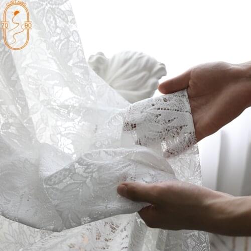 High-end Idyllic Modern Lace Window Screen Curtain White Screen Curtains for Living Room Bedroom Finished Product Customization