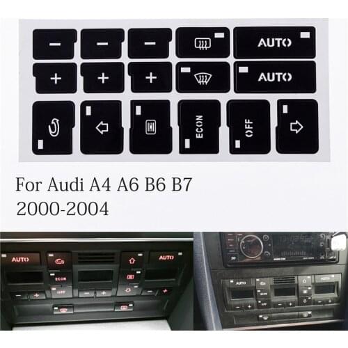 1x Car Air Condition Ac Climate Control Button Repair Stickers Decals For Audi A4 B6 B7 2000 2001 2002 2003 2004