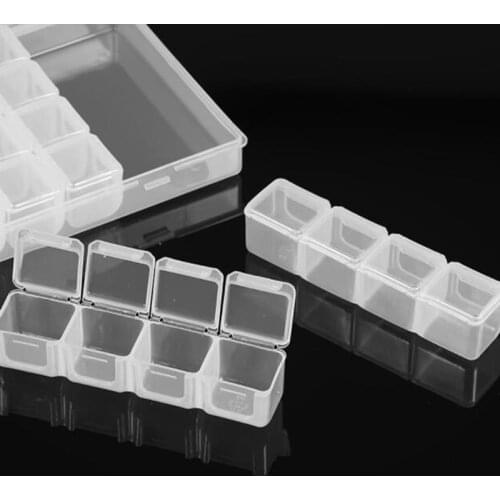 28 Slots Cross Stitch Tools Canvas Geometric Holder Storage Assortment Jewelry Diamond Painting Accessories Box Embroidery Case