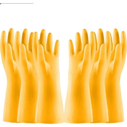 5 Pairs Dishwashing Gloves Waterproof Rubber Latex Kitchen Cleaning Laundry Washing Dishwashing Housework