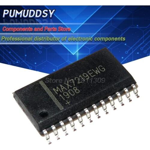 5PCS 100% new MAX7219 MAX7219CWG MAX7219EWG SOP24 LED display driver IC