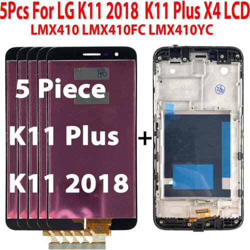 5 Pcs For LG K10 2018 / K11 LCD K30 / X4 / X4+ X410E X410EOW X410FC X410FT X410TKB X410AS LCD Display Touch Screen Digitizer