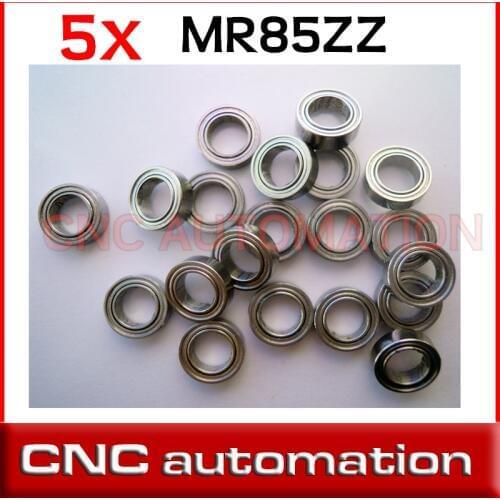 5pcs MR85 ZZ 5*8*2.5mm chrome steel deep groove bearing radial shaft