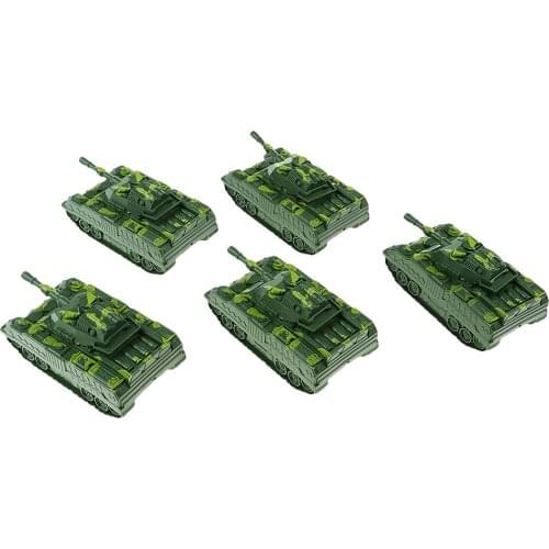 5Pcs Plastic Military Combat Tank Mini Model for Home Table Decoration Gift