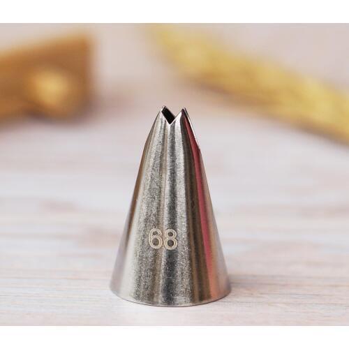 #68 Small Size Leaves Nozzle Stainless Steel Cream Cup Cake Decorating Icing Piping Tips Pastry Tools Bakeware