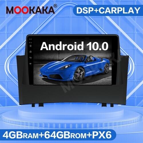 DSP Android 10.0 64GB Car GPS Navigation Multimedia Player For Renault Megane 2 Fluence 2002 - 2008 Auto Radio Stereo Head Unit