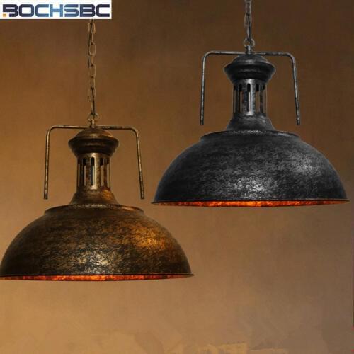 BOCHSBC Industrial Iron Art Pot Cover Lampshade Pendant Lights for Diving Room Cafe Bar Hanging Lamp Retro Personality Lamps