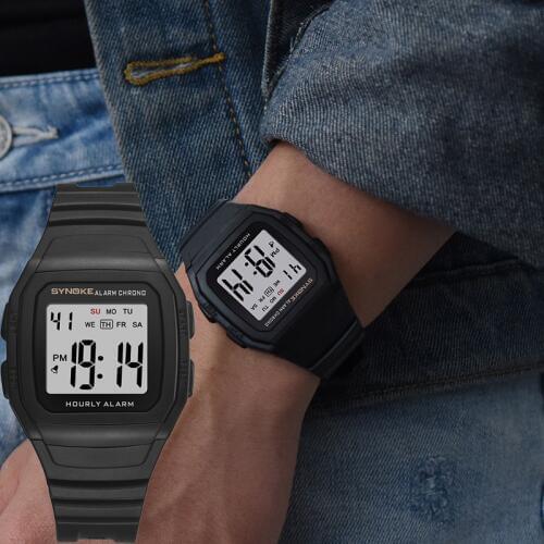 SYNOKE Mens Watches Men Watch Fashion Sport Waterproof LED Digital Wristwatches Man Electronic Military Alarm Male Clock