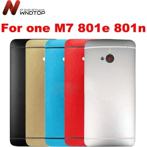 For HTC M7 Battery Cover Door Back Housing Rear Case With side button For HTC ONE M7 M8 Battery Door with NFC Replacement Parts