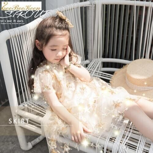 Kids Summer fairy Dress Children costume Baby Dress Girls Mesh Princess Dress Flower Girls Birthday Dress Sweet lolita dress