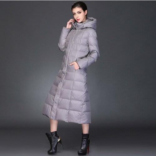 Long Coat 90% Duck Down Jacket for Women Winter 2020 Plus Size Ladies Coats Warm Black Parkas Casacas Para Mujer KJ555