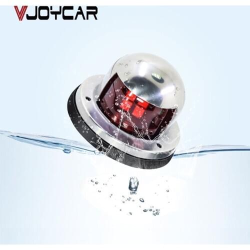 Stainless Steel Marine Navigation Light 2V LED Bow Red Green Sailing Signal Light for Boat Yacht Car Moto Bike 1 Pair/1 Pc 1