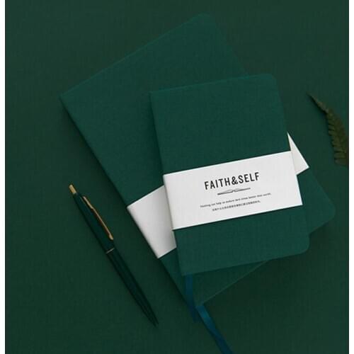 RosyPosy Simple Design Year Planner Daily Planner Notebook Solid Color Cloth Cover Notebook