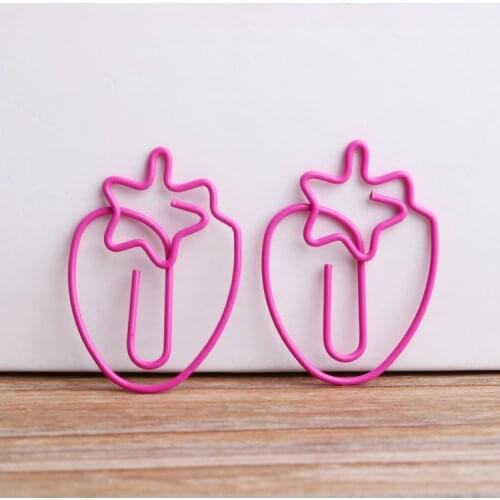 Strawberry Paper Clip Pin Simple Paper Clip Cute Pin Decorative Pin Paper Clips Decorative Metal Clip Paperclip Clip Papel Klips