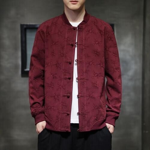 Ethnic Style Jacket Autumn Man Long Sleeve Jackets Mens Spring Men Jacket 2020 Vintage Buttons MenS Jacket Coats 5Xl KK3384