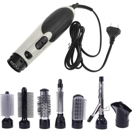 7 in 1 Multifunction Professional Negative Ion Hair Dryer with Comb Curling Wand