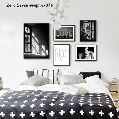 Fashion Black And White Personality Photography Roman Line Map Canvas Print Poster Home Decoration Wall Art Gallery Picture