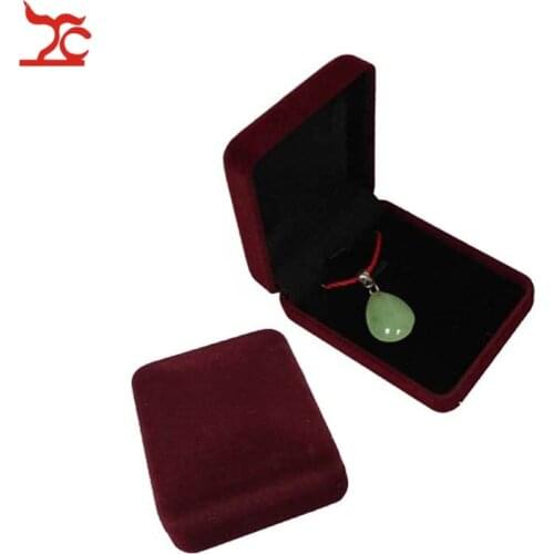 Fashion 12Pcs Dark Red Velvet Jewelry Package Box Square Black Insert Stud Earrings Jewelry Storage Gift Box Necklace Box