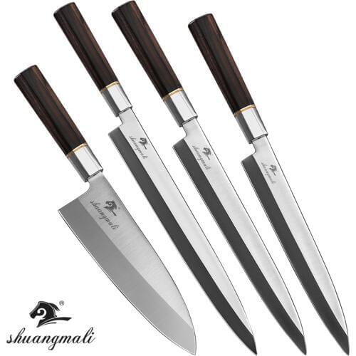 Sushi Knife 5CR15 Stainless Steel Kitchen Chef Knives Deba Yanagiba Sharp Slicing Salmon Fish Filleting Cleaver Sashimi knife