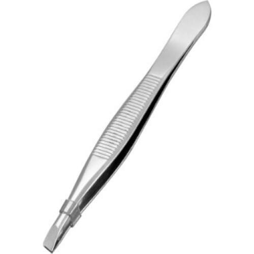 Bulk Price Tweezers for eyebrows depilatory tip carbon steel inclined 9 cm Color Silver