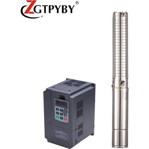 Ac solar pumps set solar powered submersible deep water bore hole well pump